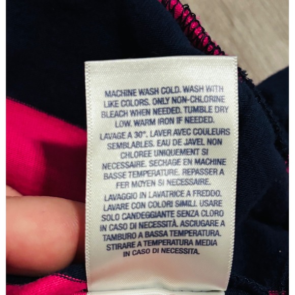 Ralph Lauren Kids Girls 2T Pink Navy Stripe Rugby Polo Dress Short Sleeve - Picture 6 of 6